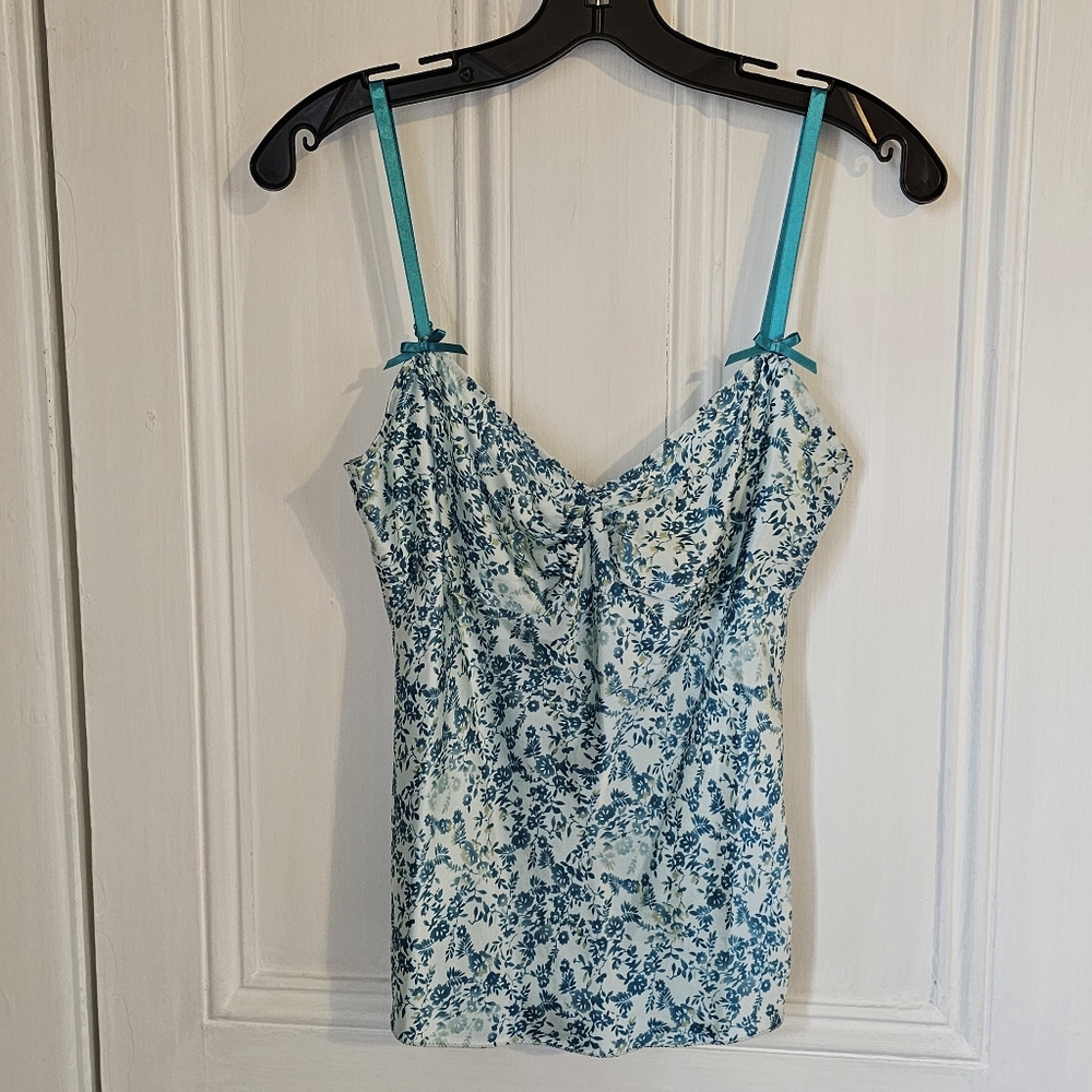 NEW Vintage The Limited Womens Small Silk Camisole Tank Floral Y2K Coquette